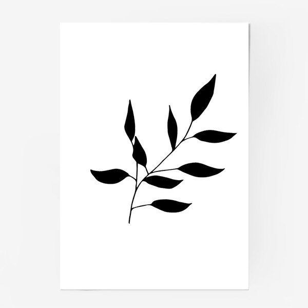Постер «Силуэт листьев»