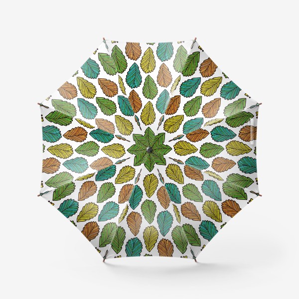 Зонт «Осенняя листва. Разноцветные листья»