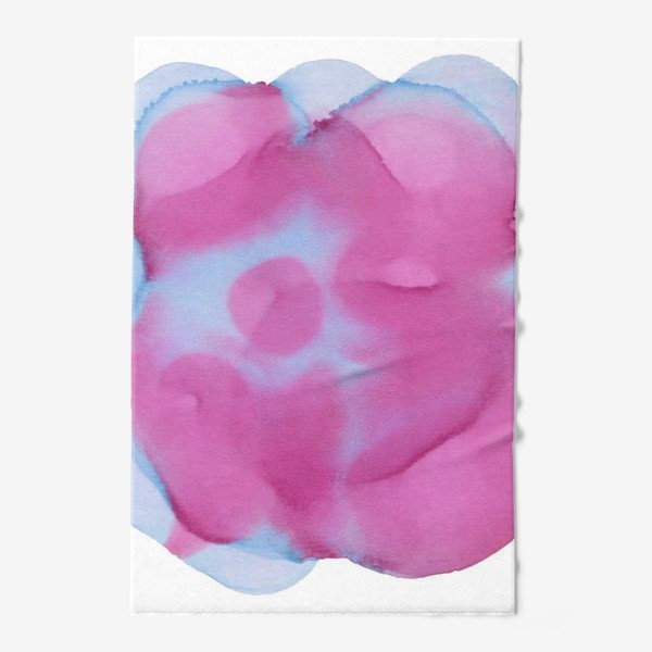 Полотенце «Абстракция голубых и розовых чернил»