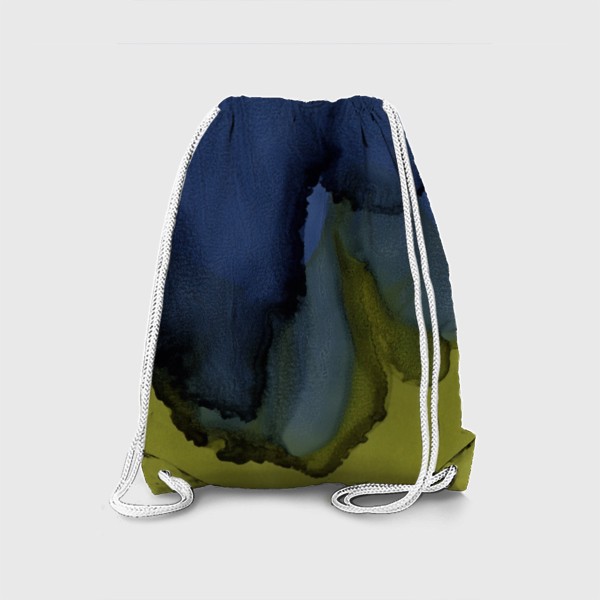 Рюкзак &laquo;Магия цвета. Абстракция в синем и зеленом цвете. Интерьерный минимализм&raquo;