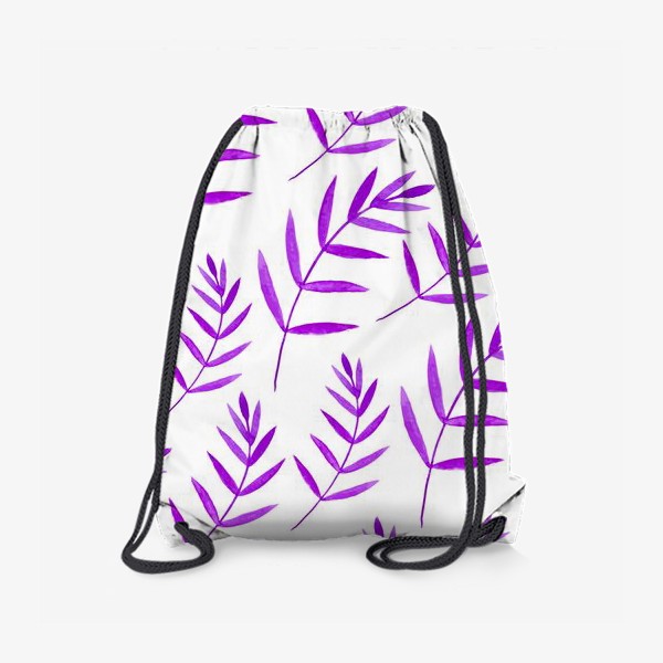 Рюкзак «Сиреневые тропические листья»