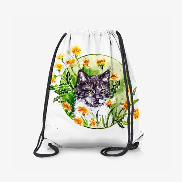 Рюкзак « кот в одуванчиках»