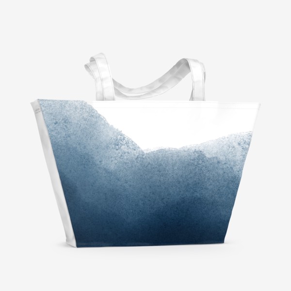 Пляжная сумка «Синие акварельные волны»