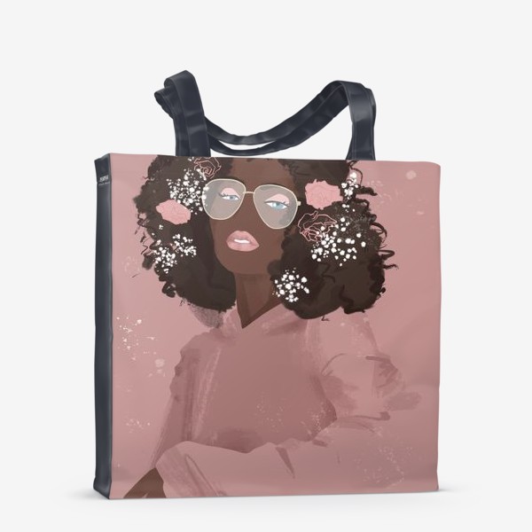 Сумка-шоппер «Девушка с цветами в волосах»