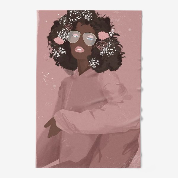 Полотенце «Девушка с цветами в волосах»