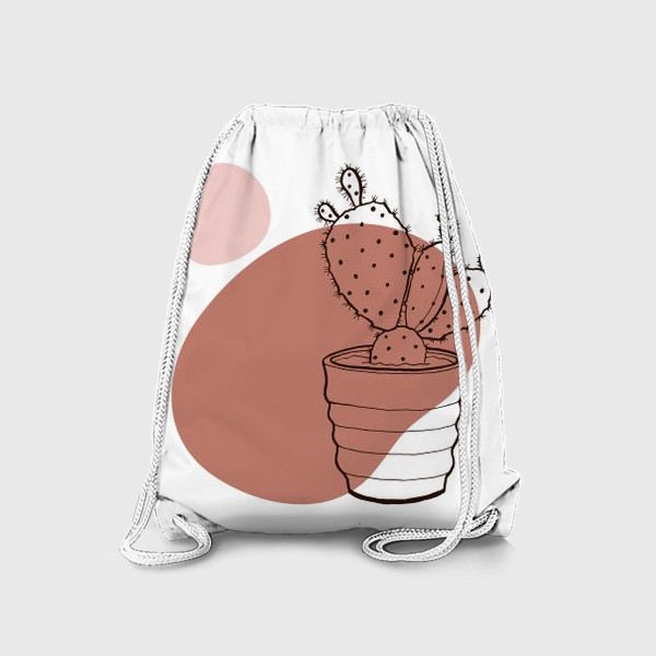 Рюкзак «Стильный кактус, графическая абстракция»