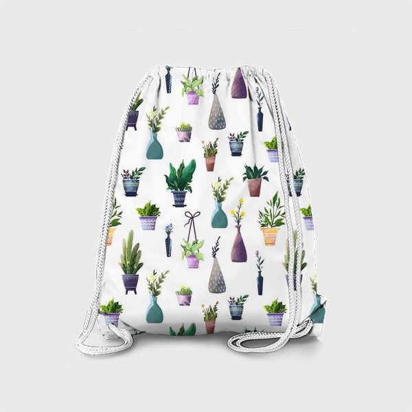 Рюкзак «Летний паттерн с растениями»