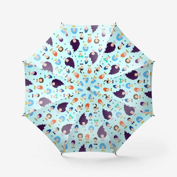 Зонт «Девчонки с разными прическами»