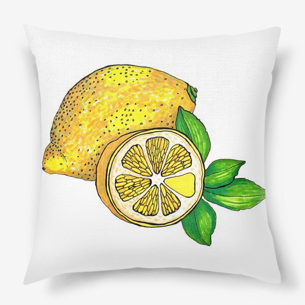 Подушка «Желтый лимон»