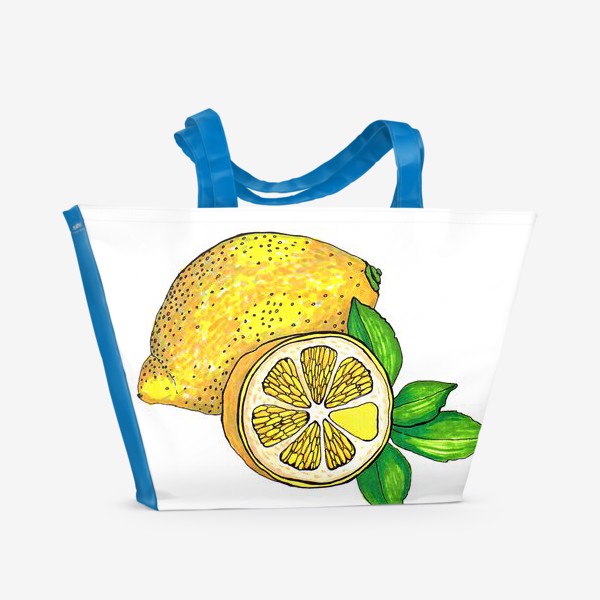 Пляжная сумка «Желтый лимон»