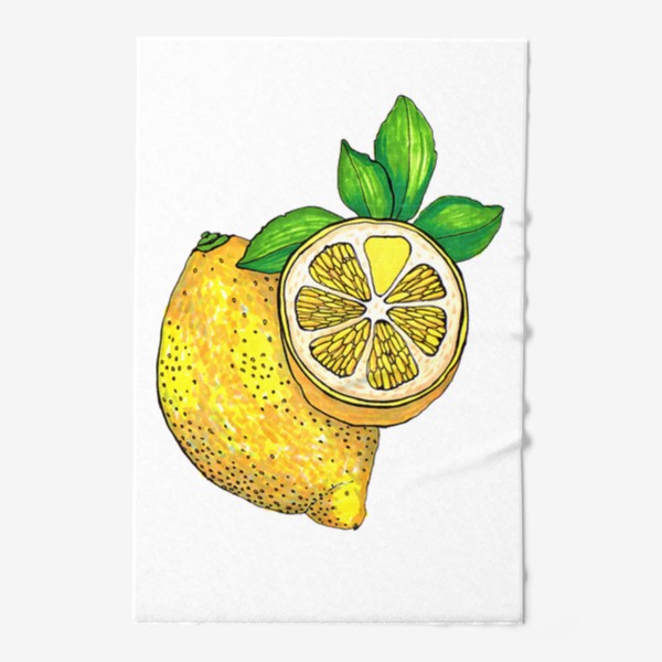 Полотенце «Желтый лимон»