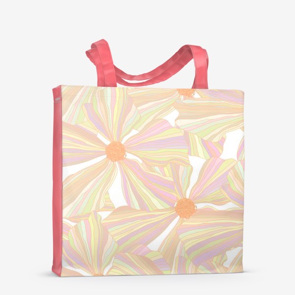 Сумка-шоппер «Персиковые цветы»