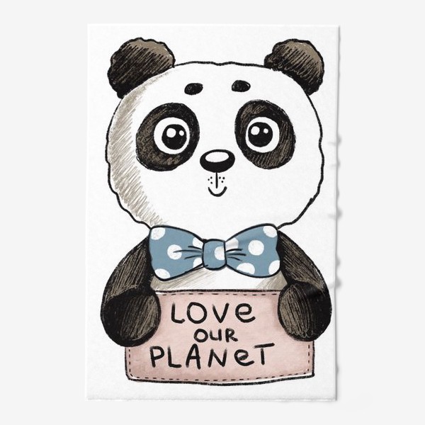 Полотенце «Панда "Люби нашу планету"»