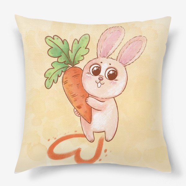 Подушка «Зайка с морковкой»