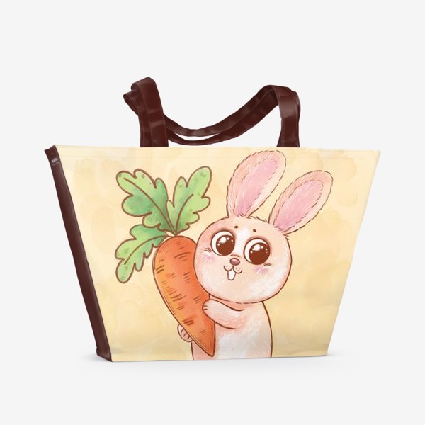 Пляжная сумка «Зайка с морковкой»