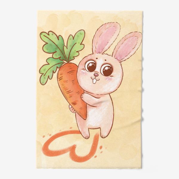 Полотенце «Зайка с морковкой»