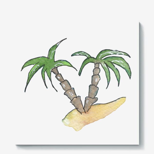 Холст «Море и пальмы»