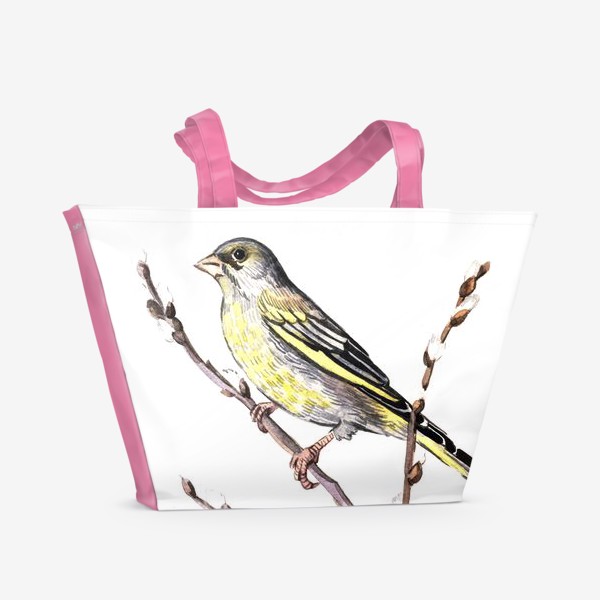 Пляжная сумка «Весенняя птичка»
