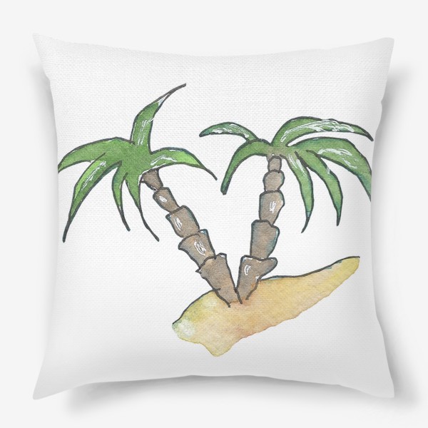 Подушка «Море и пальмы»