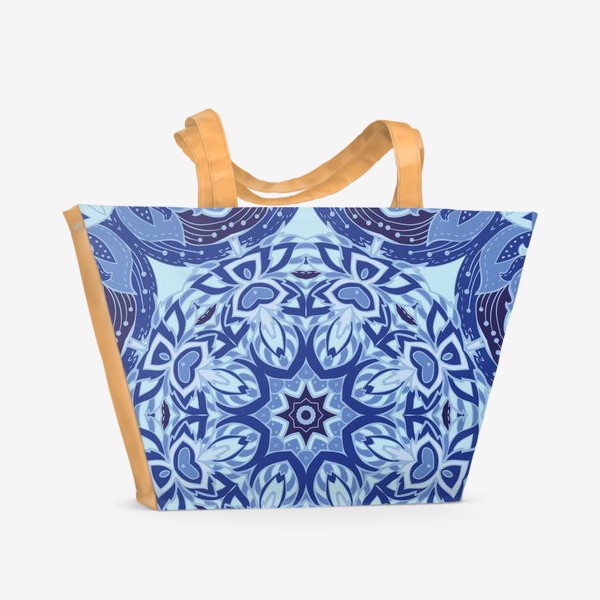 Пляжная сумка «Синий орнамент»
