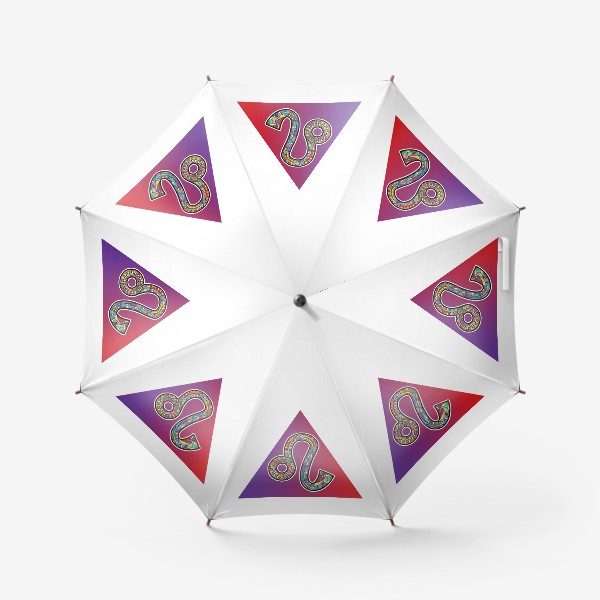 Зонт «ЛЕВ знак зодиака яркий»