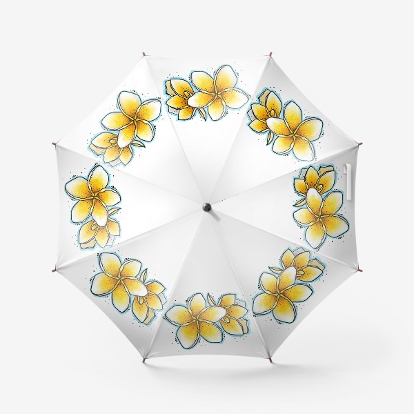 Зонт «Тропический цветок франжипани»