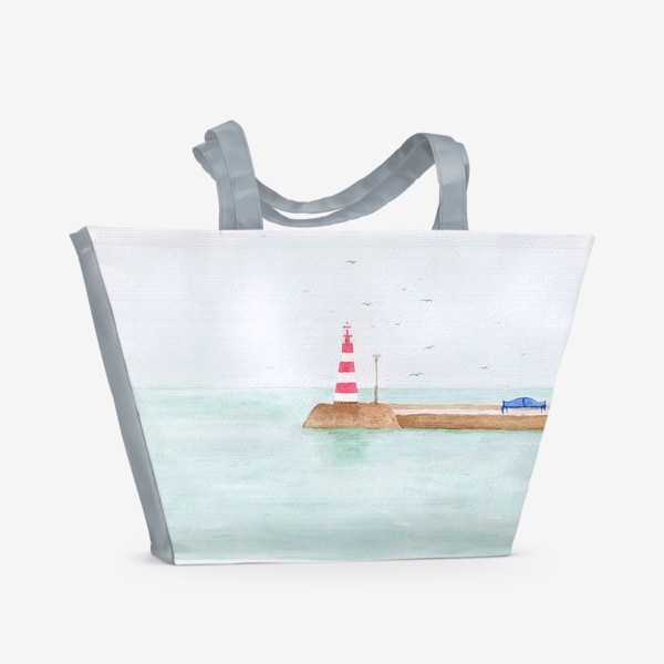 Пляжная сумка «Маяк в тихой гавани»