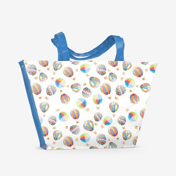 Пляжная сумка «Паттерн с воздушными шарами»