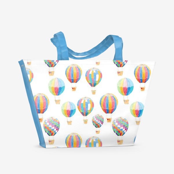 Пляжная сумка «Паттерн с воздушными шарами»