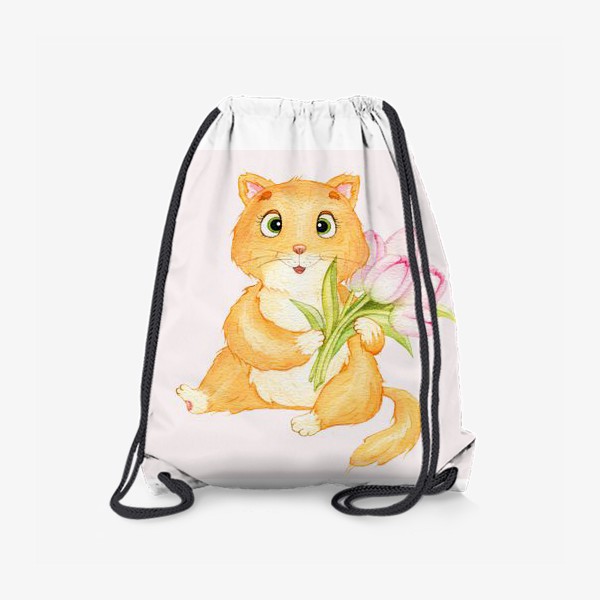 Рюкзак «Кот с цветами»