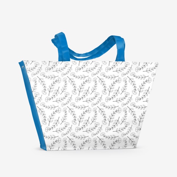 Пляжная сумка «Изящные веточки. Дизайнерский принт»