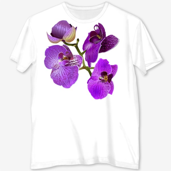 Футболка с полной запечаткой «Цветы розовая орхидея »