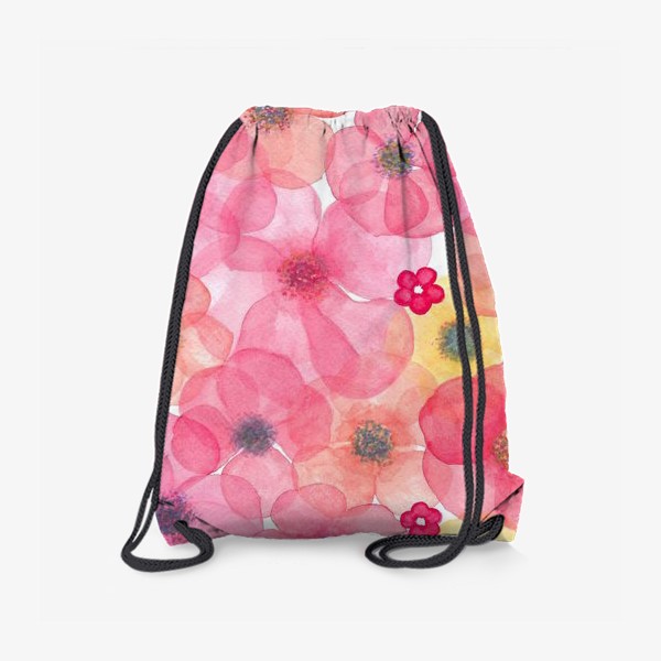 Рюкзак «Красные, розовые, желтые, оранжевые цветы»