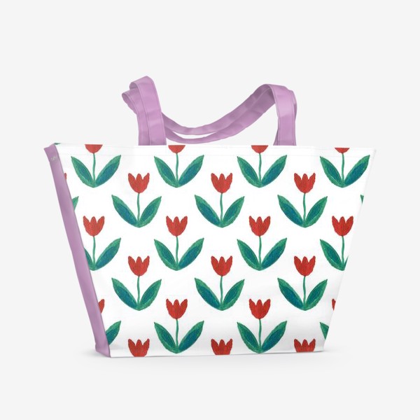 Пляжная сумка «Милые тюльпаны»
