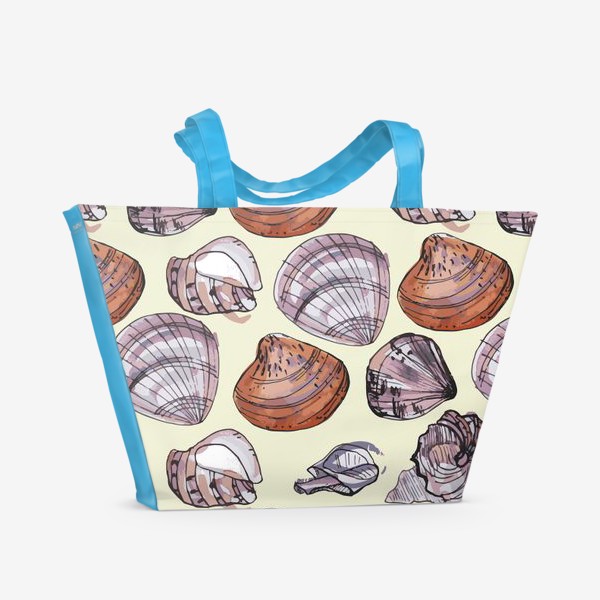 Пляжная сумка «Ракушки. Морская тема.»