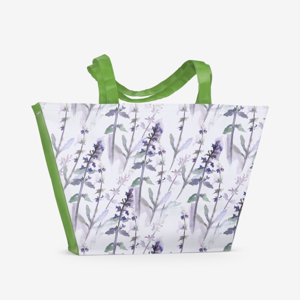 Пляжная сумка «Лаванда. Полевые цветы.»