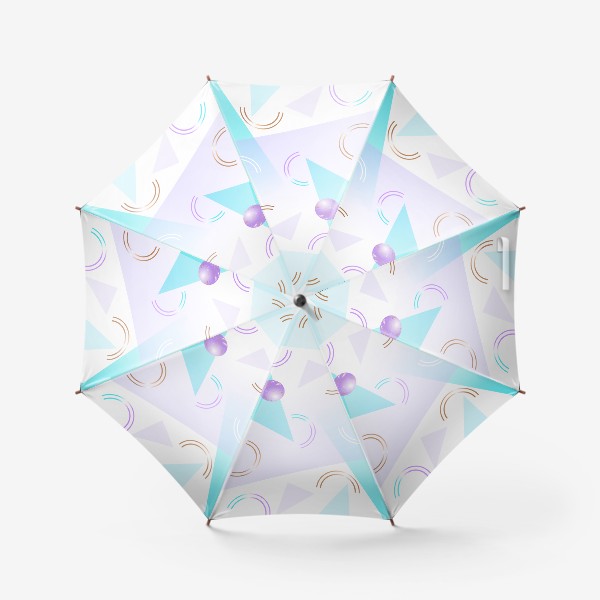 Зонт «Геометрический паттерн. Треугольники и шарики.»