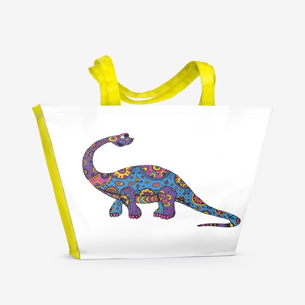 Пляжная сумка «подарок со смешным динозавром»