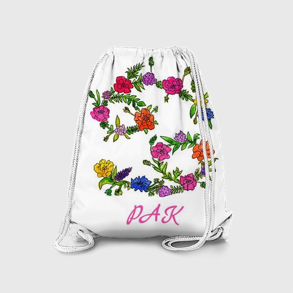 Рюкзак «Зодиак Рак. Цветы»