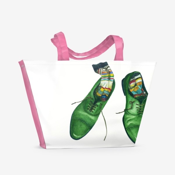Пляжная сумка «Зеленые ботинки»