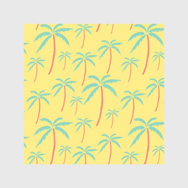 Скатерть «паттерн зеленые пальмы на желтом фоне »