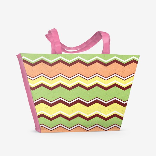 Пляжная сумка «геометрический разноцветный узор»