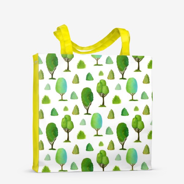 Сумка-шоппер «Летняя зелень сада. Акварельные деревья»