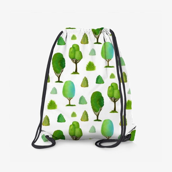 Рюкзак «Летняя зелень сада. Акварельные деревья»