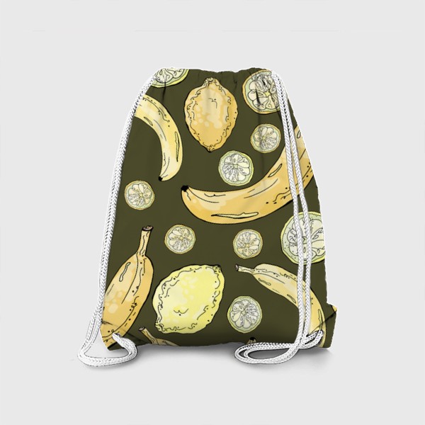 Рюкзак «Летний паттерн с лимонами и бананами»