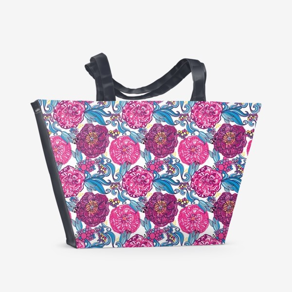 Пляжная сумка &laquo;Розовые цветы&raquo;