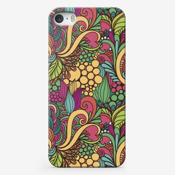 Чехол iPhone «Разноцветный позитивный узор»