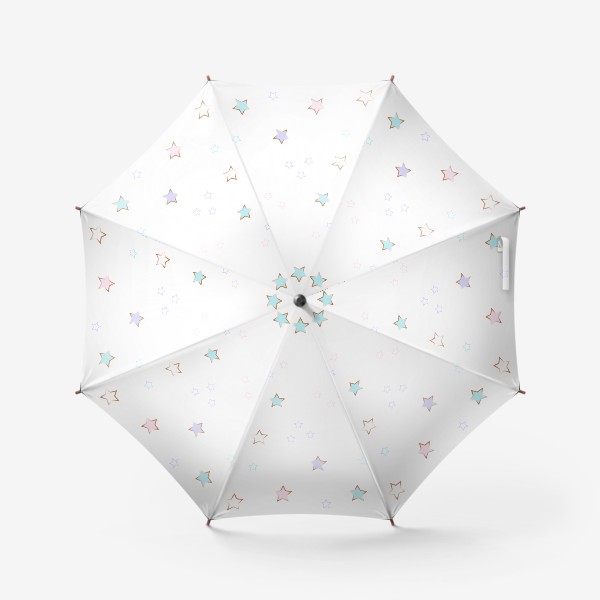 Зонт «Нежные звездочки. Паттерн.»