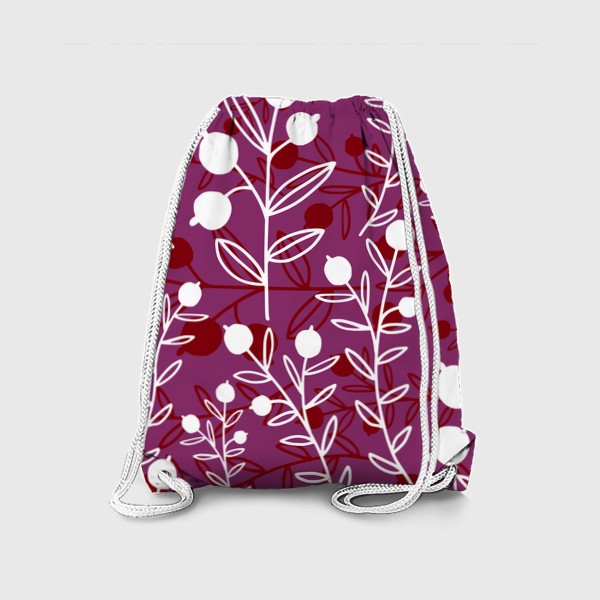 Рюкзак «Растительный узор с ягодами»