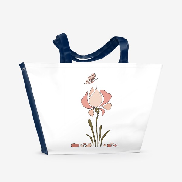 Пляжная сумка &laquo;Нежный цветок. Ирис.&raquo;